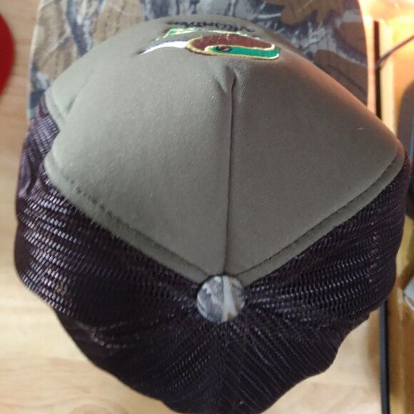 Vintage Ducks Unlimited Green Wing Camouflage Trucker Snap Back Hat - Picture 7 of 10